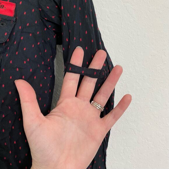 Columbia PFG Georgia Long Sleeve Button Down Blue Polka dot Small - Picture 7 of 9